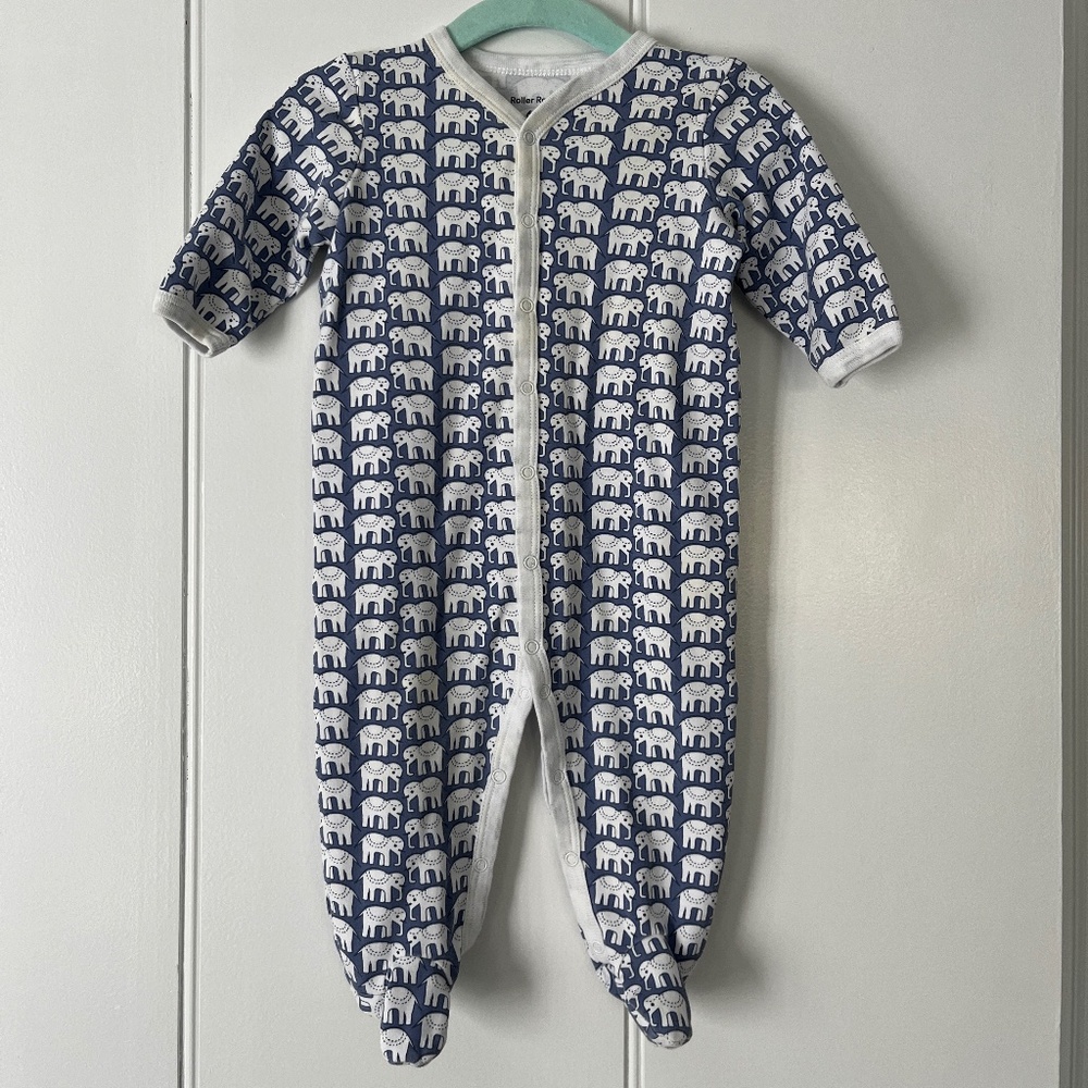 Roller Rabbit Infant Hathi Footie Pajamas